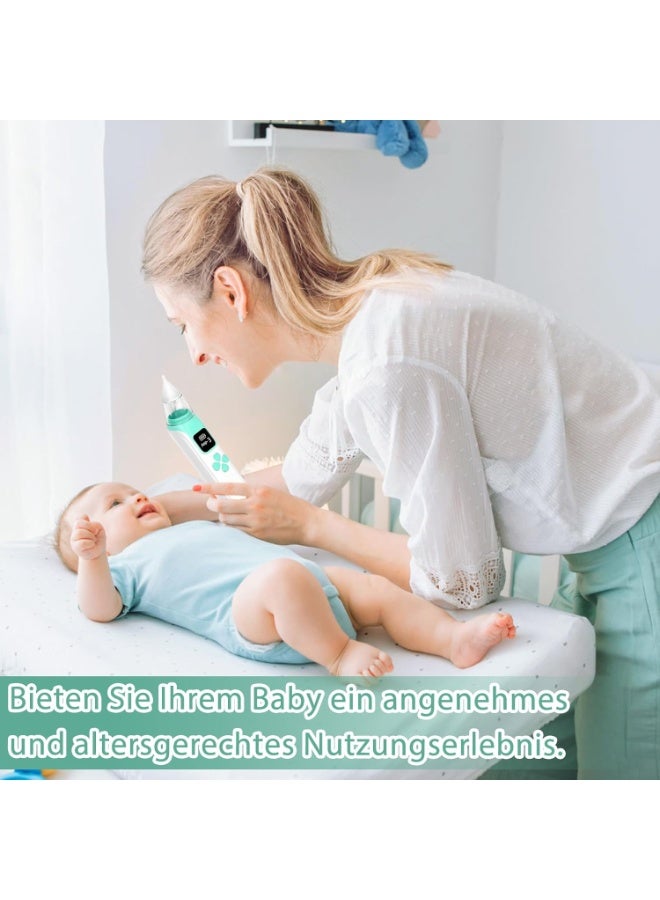 Baby Electric Nasal Aspirator Rechargeable with 3 Suction Levels 4 Silicone Tips Music Function Waterproof LCD Display for Newborns and Infants - Image 2